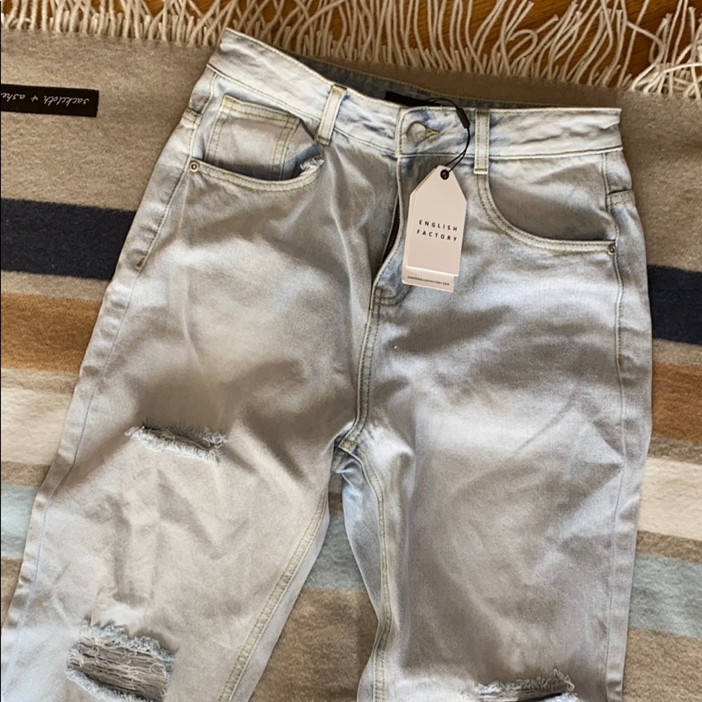 English factory high-rise boyfriend jeans size 28